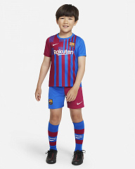 Детская форма Барселона Nike 2021/22 FCB LK NK DF KIT HM CV8268-428 (футболка, шорты, гетры)