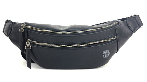Сумка на пояс Барселона черная искуственная кожа