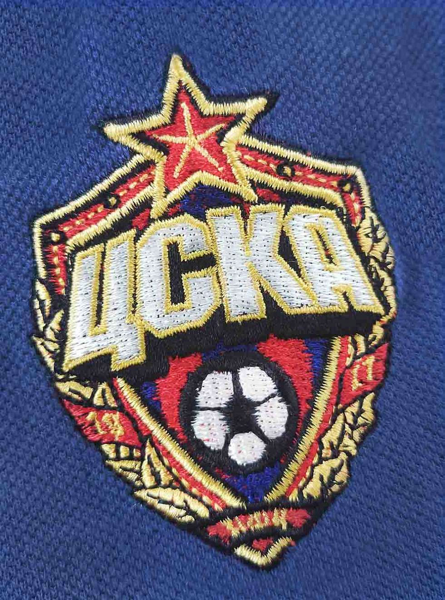 Футболка поло ЦСКА, мужская, цвет сине-красный