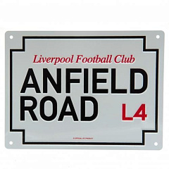 Табличка Ливерпуль Anfield Road Sign