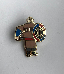 Значок ЦСКА богатырь золотистый
