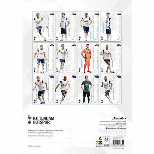 Календарь Тоттенхэм Calendar 2021