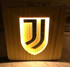 3D светильник (дерево) Ювентус