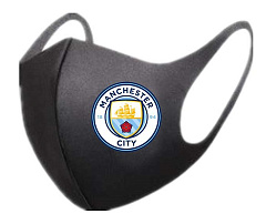Маска для лица многоразовая Манчестер Сити черная