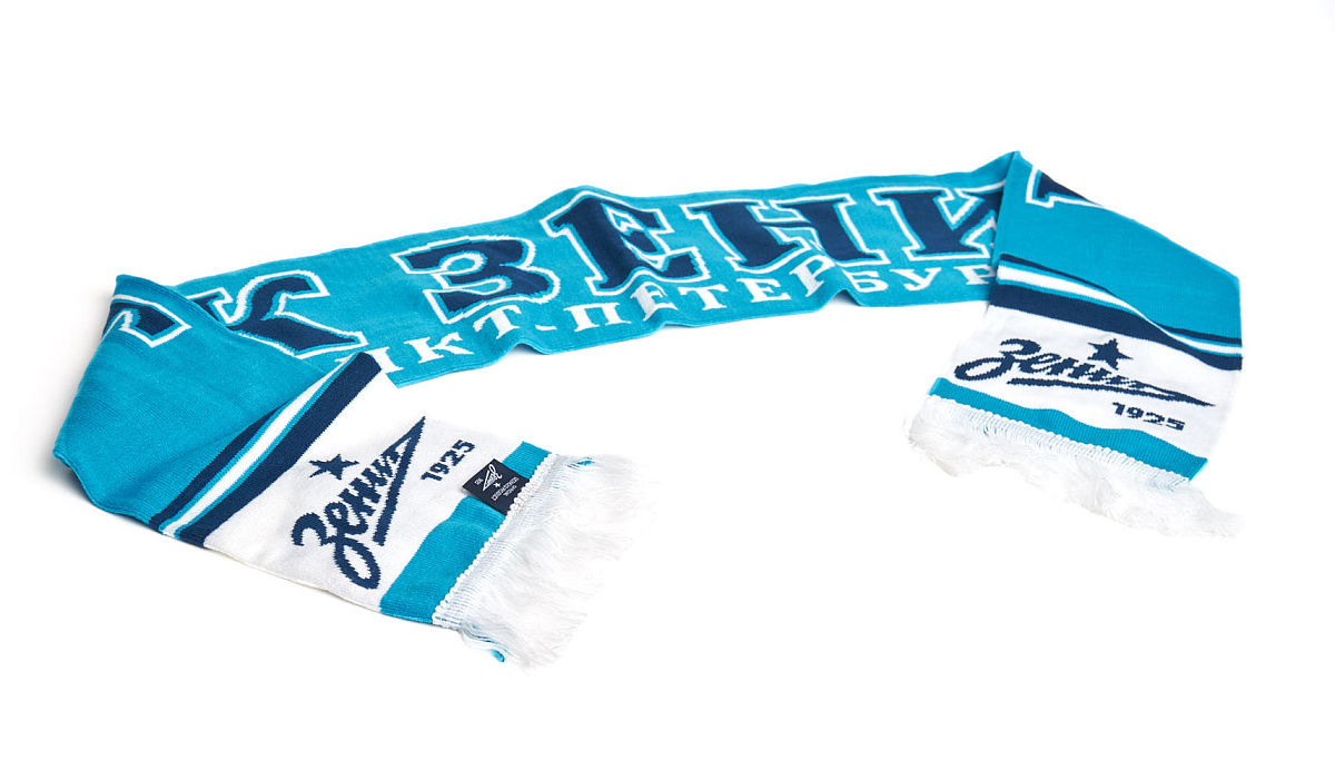 Шарф Зенит сине-бело-голубой 040046