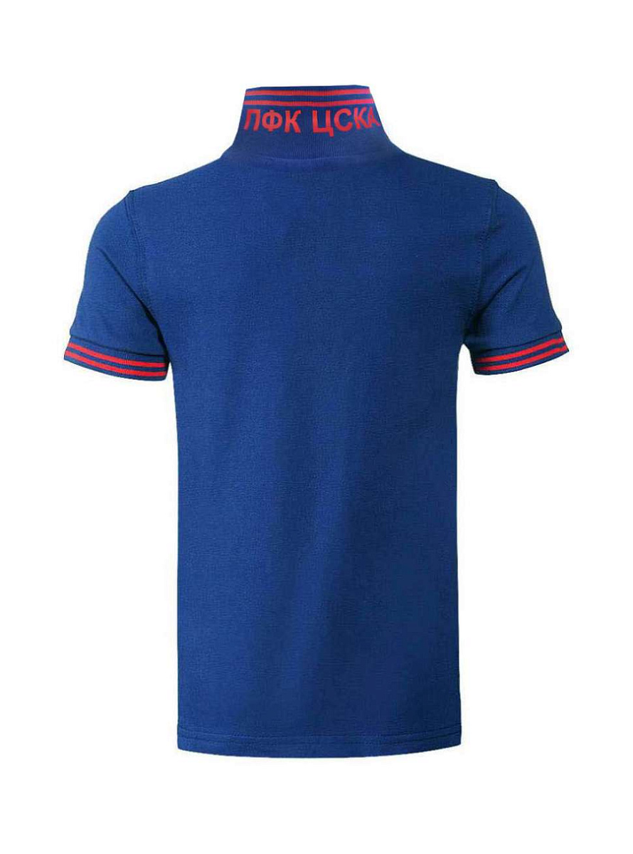Футболка поло ЦСКА, мужская, цвет сине-красный