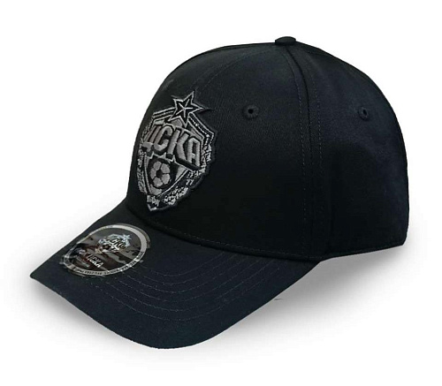 Бейсболка Эмблема ЦСКА, цвет чёрный