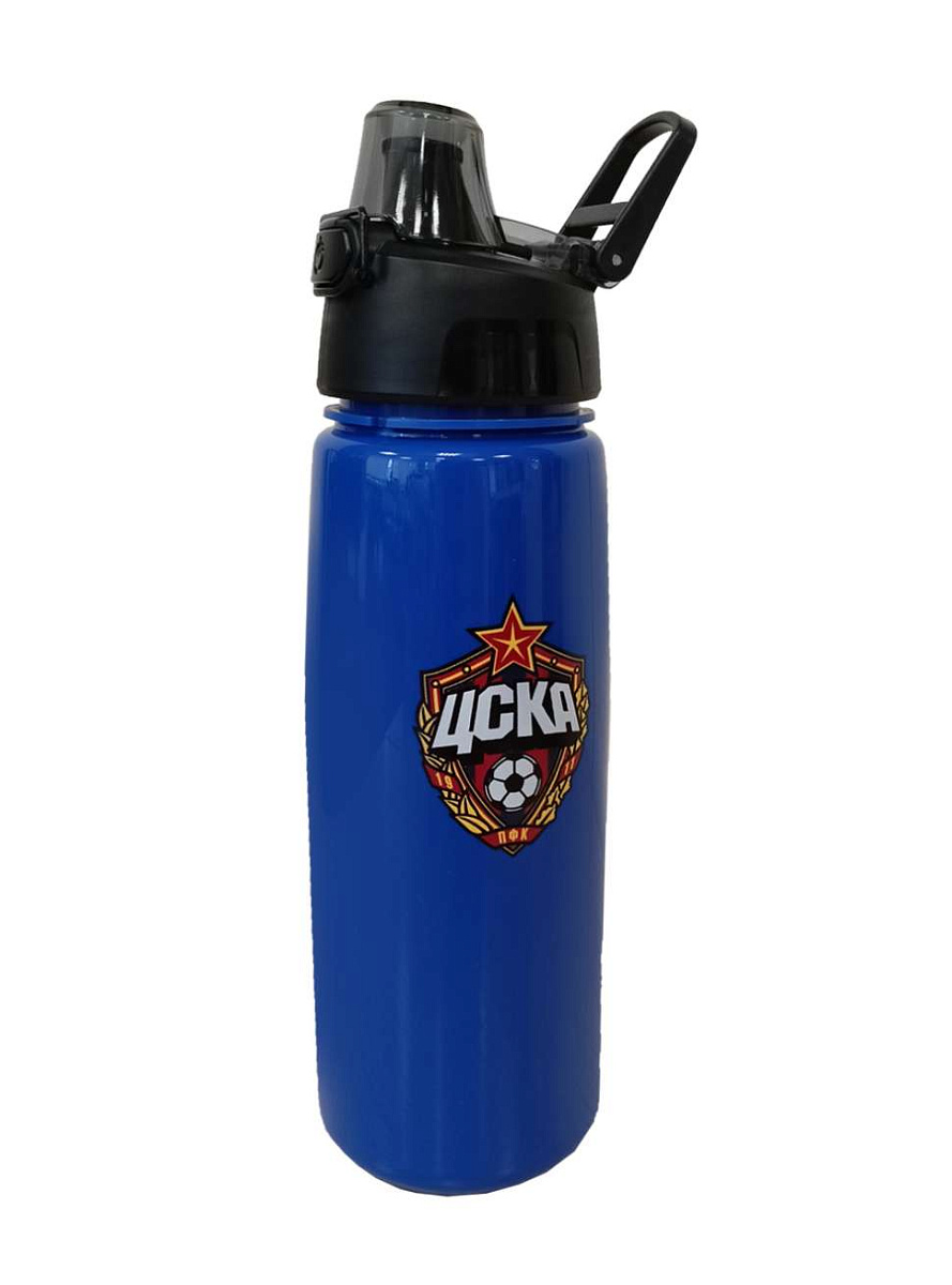 Бутылка для воды ЦСКА с автоматической крышкой 750 мл, цвет синий