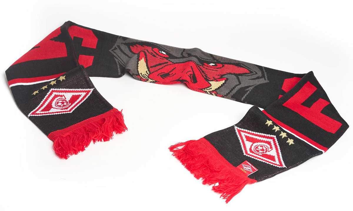 Шарф Спартак 02509 черно-красный