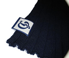 Шарф "Д"1014/9008 вязка-резинка т/син."Д"