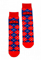 Носки детские ЦСКА ромбы, цвет красно-синий
