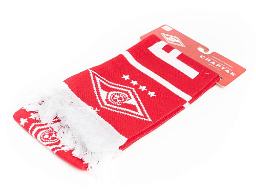 Шарф Спартак 02508 красно-белый