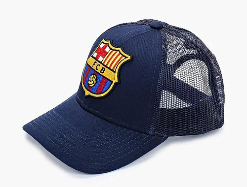 Бейсболка Барселона подростковая летняя темно-синяя 107751
