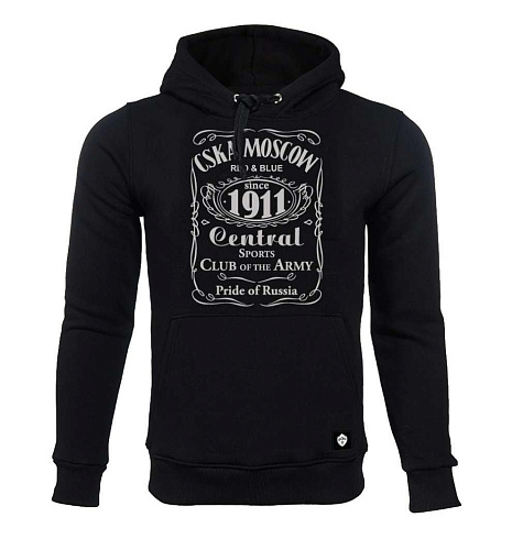 Толстовка ЦСКА "CSKA MOSCOW 1911" cover, цвет черный