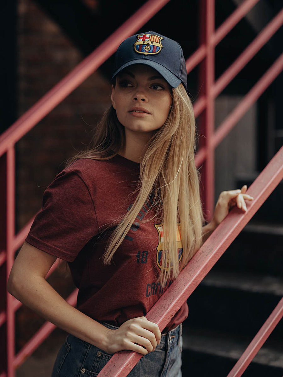 Бейсболка Барселона 107756 летняя темно-синяя