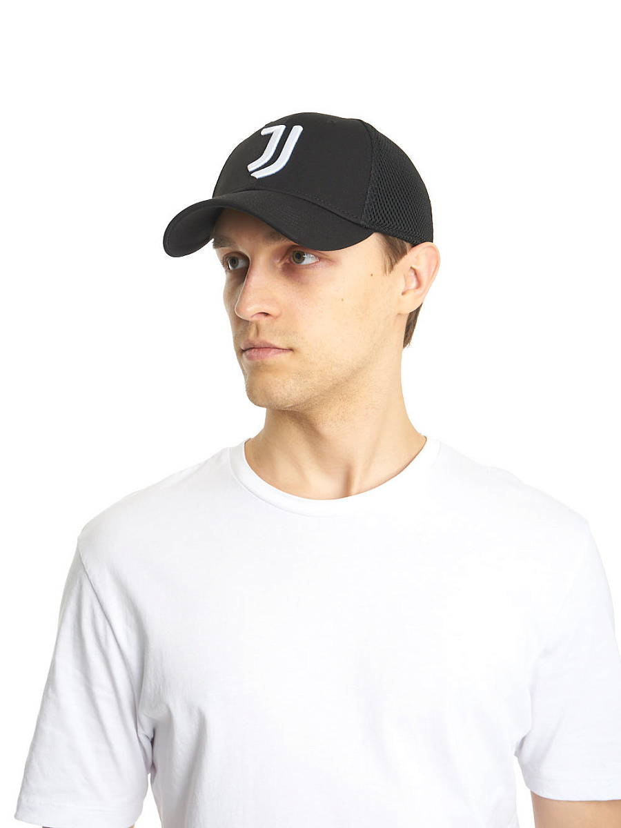 Бейсболка Ювентус черная без фиксатора, 37253