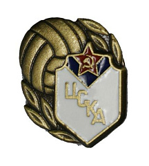 Значок ЦСКА эмблема венок белый