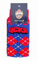 Носки детские ЦСКА ромбы, цвет красно-синий