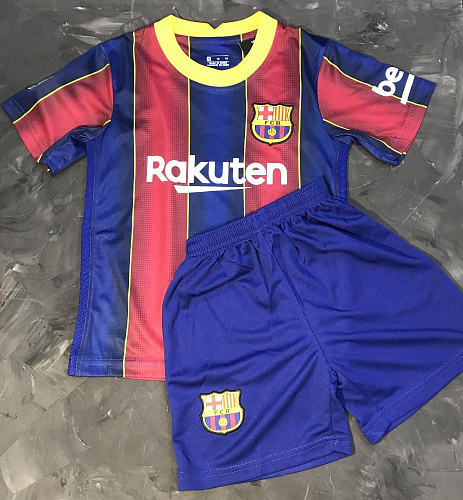 Детская форма Барселона 2020/2021 домашняя (футболка и шорты)