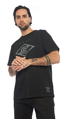 Футболка Спартак черная с черной эмблемой 111090