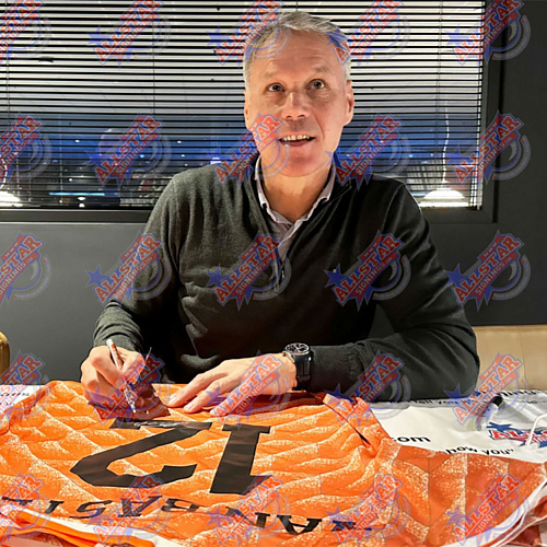 Футболка с автографом Ван Бастена Van Basten Retro Signed Shirt (Framed)