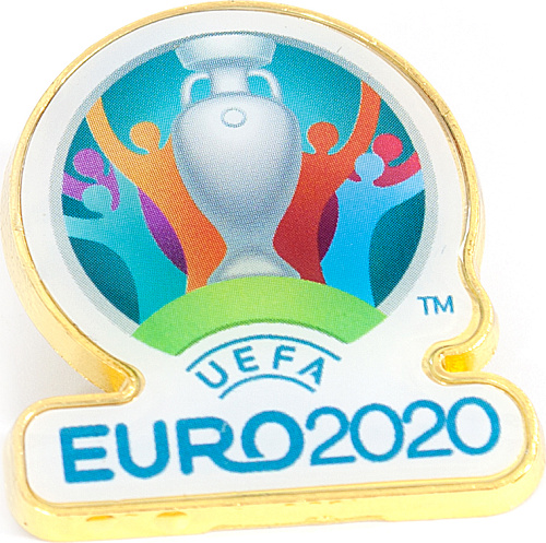 Значок ЕВРО 2020 мет.смола 3 см "Эмблема UEFA"