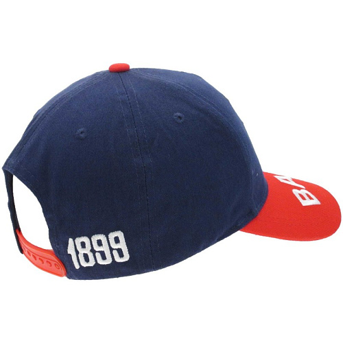 Детская бейсболка Барселона CAP BARCA, синяя с красным козырьком