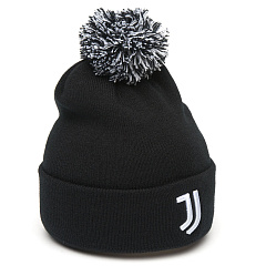 Детская шапка Ювентус 37305 черная с помпоном