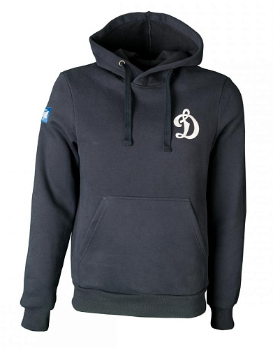 Толстовка Динамо "Д", темно-синяя с капюшоном