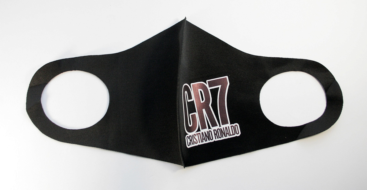 Маска для лица многоразовая CR7 черная