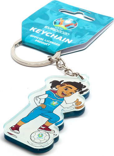 Брелок ЕВРО 2020 Скиллзи, двухсторонний, пластик