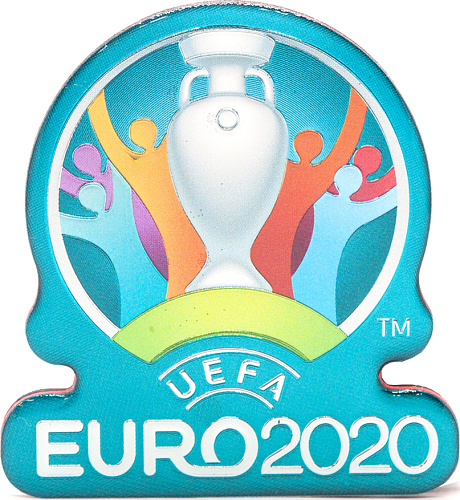 Магнит ЕВРО 2020 фольга "Эмблема" фигурный