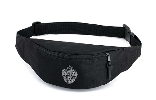 Сумка на пояс ЦСКА удлиненная "ЭМБЛЕМА" NEW, цвет черный