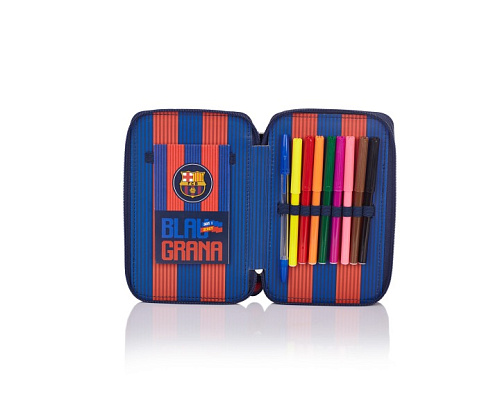 Пенал с канцтоварами Барселона, два отделения FC-144