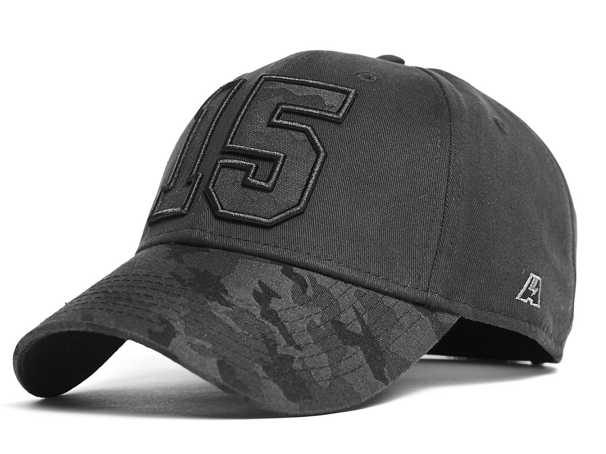 Бейсболка с номером 15, черная, 20697