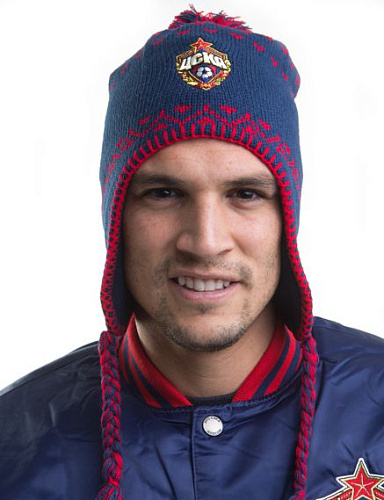 Шапка ЦСКА  вязаная с вышивкой Сканди 11462 95