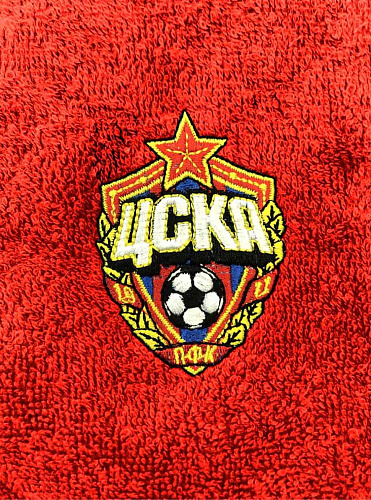 Полотенце ЦСКА махровое 70х130, цвет красный