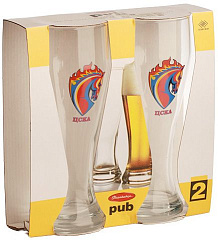 Набор стаканов пивных с талисманом 0.5 л, 2 шт