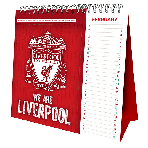 Календарь Ливерпуль настольный Desktop Calendar 2026