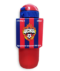 Бутылка для воды ЦСКА с трубочкой 400 мл,  цвет красный