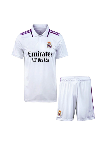 Детская форма Реал Мадрид 2022/2023 домашняя (футболка и шорты) 