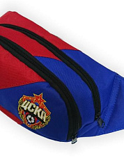 Сумка на пояс красно-синяя с эмблемой ПФК ЦСКА