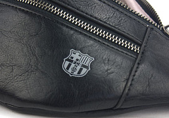 Сумка на пояс Барселона черная искуственная кожа