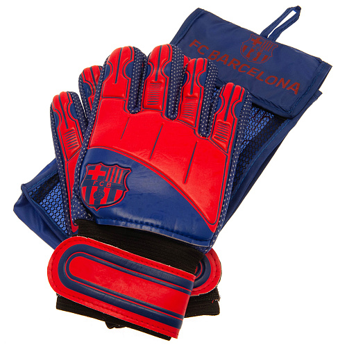Вратарские перчатки Барселона детские Goalkeeper Gloves Kids DT, 7-9 лет