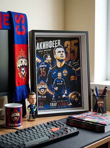 3D рамка Игорь Акинфеев №35 ЦСКА 156х212 мм