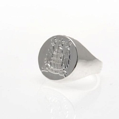 Кольцо Манчестер Сити Silver Plated Crest Ring