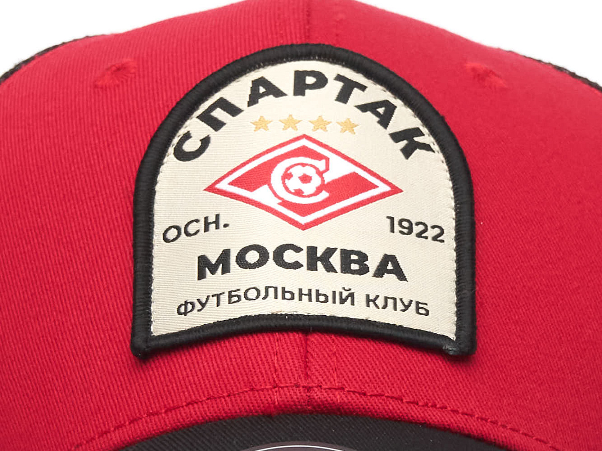 Бейсболка Спартак 120498 летняя черно-красная