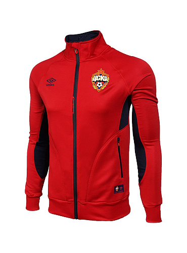 Куртка ЦСКА детская трикотажная на молнии красная UMBRO 541718