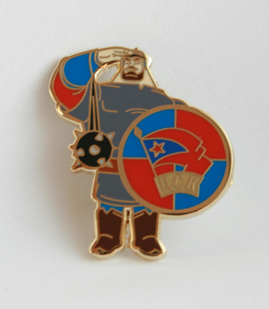 Значок ЦСКА богатырь синий