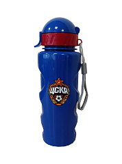 Бутылка для воды ЦСКА с трубочкой 500 мл, цвет синий